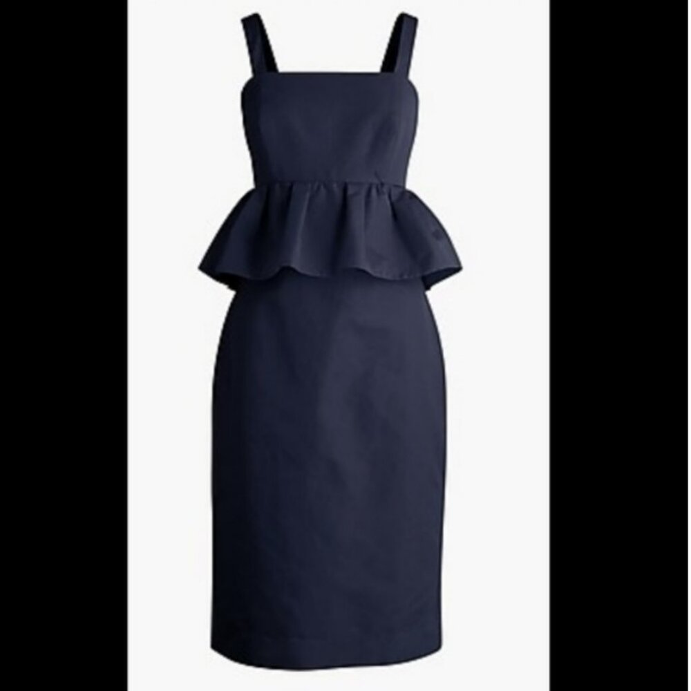 J.Crew Navy Peplum Dress Size 10